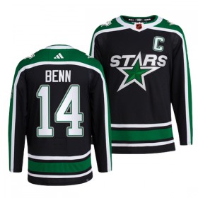Dresovi Dallas Stars Jamie Benn 14 Adidas 2022-23 Reverse Retro 2.0 Crno Authentic - Muške